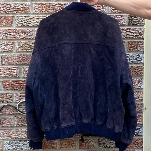 Vintage GAP Suede and Leather Dark Purple Jacket - Picture 6 of 9